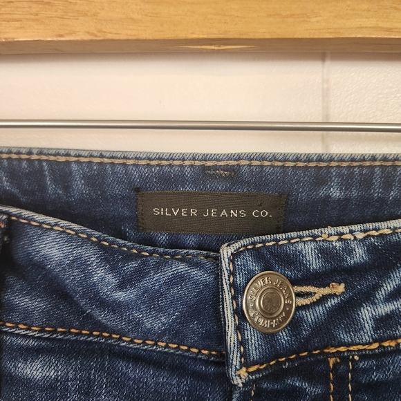 Silver Jeans Elyse Slim Boot Bootcut Denim Dark Wash Western Stretchy Womens 29 - Picture 6 of 11